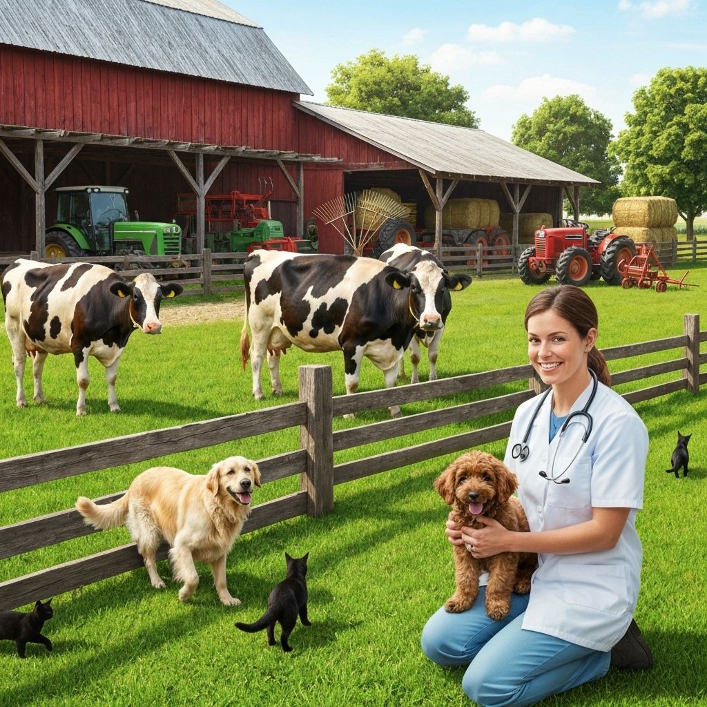 Veterinarian examining a cow